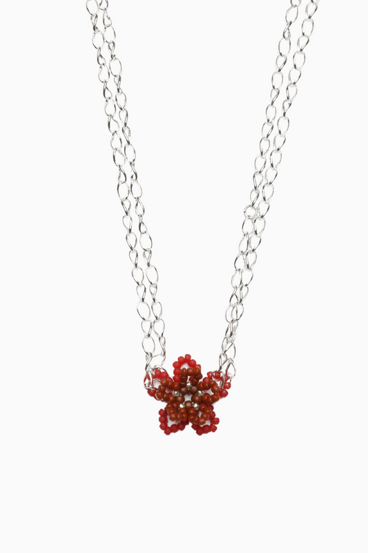 "COLLANA FIORE D'AUTUNNO ARGENTO"